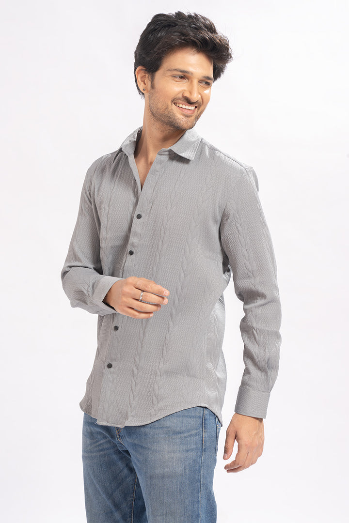 Blendin Jacquard Grey Shirts