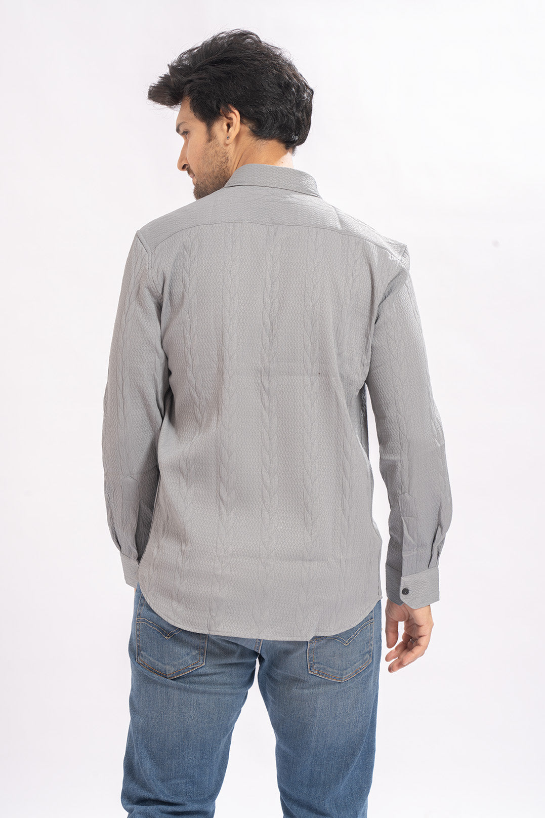 Blendin Jacquard Grey Shirts