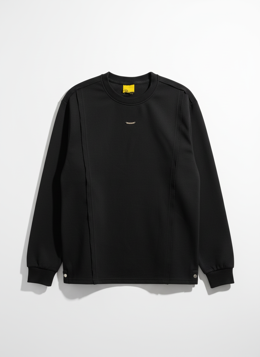 Men's crew neck sweatshirt Black