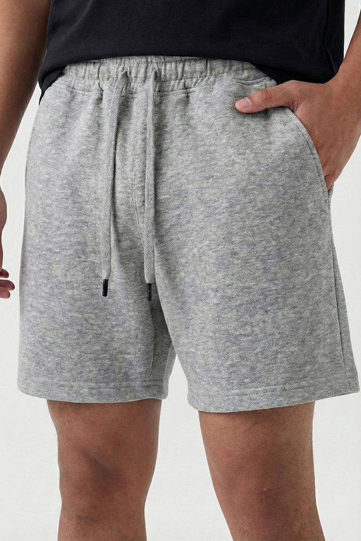 Grey Solid Shorts