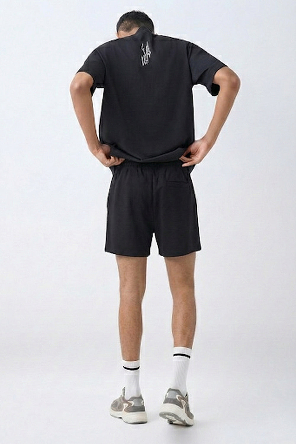Black Solid Shorts
