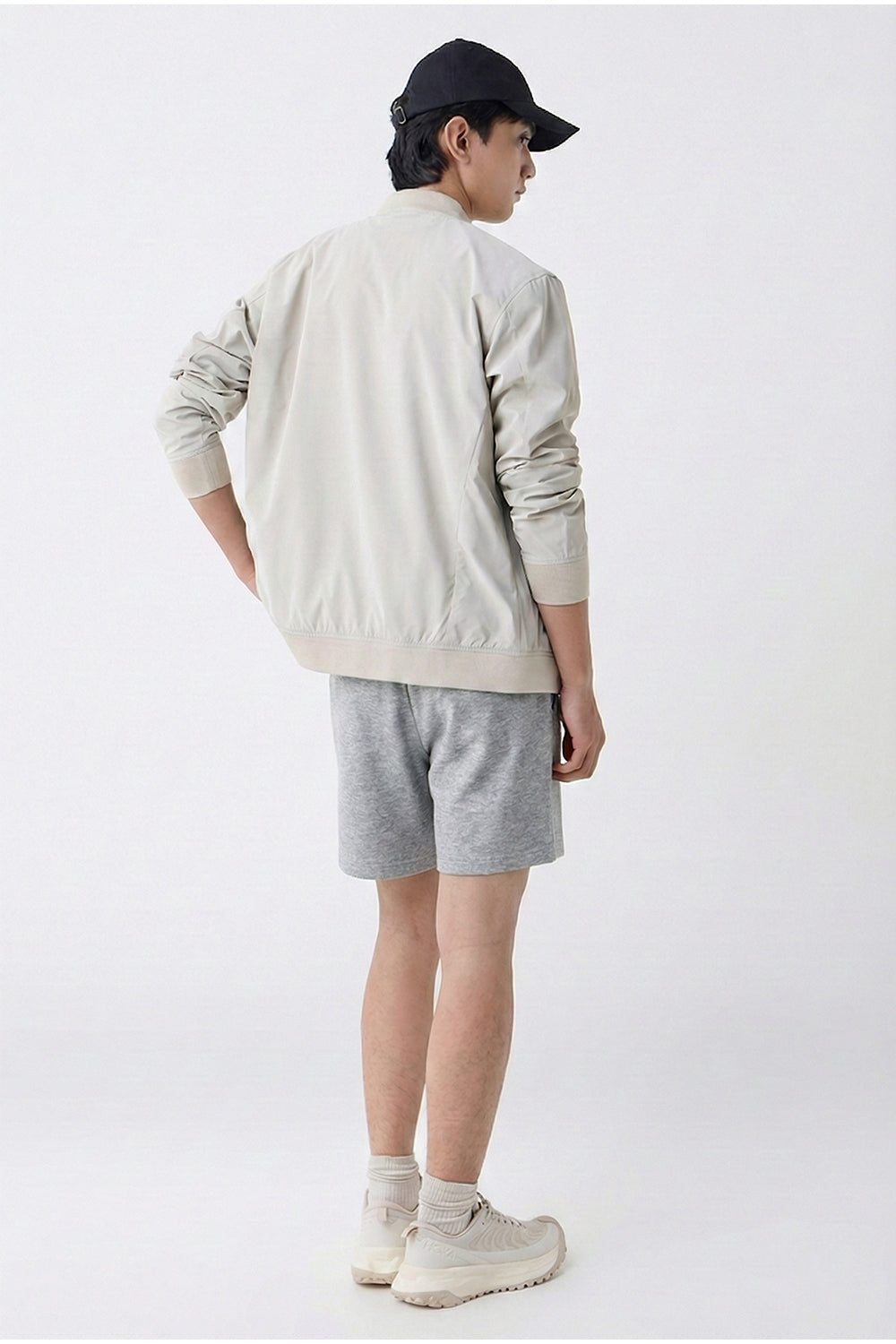 Grey Solid Shorts