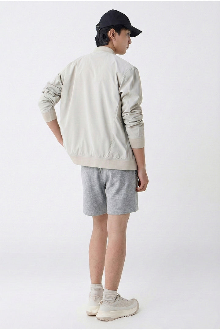 Grey Solid Shorts