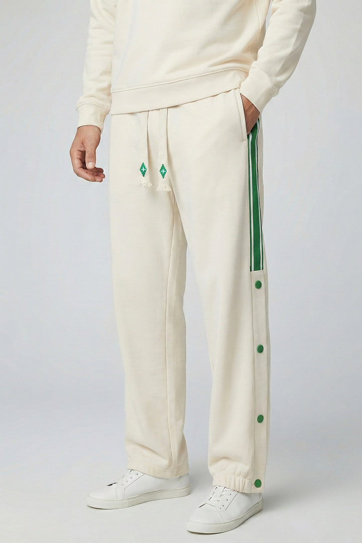 Beige Trackline Joggers